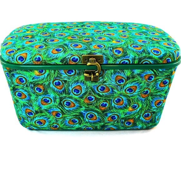 Dritz Other - NWT Peacock Feathers Sewing Box with Organizer Compartments